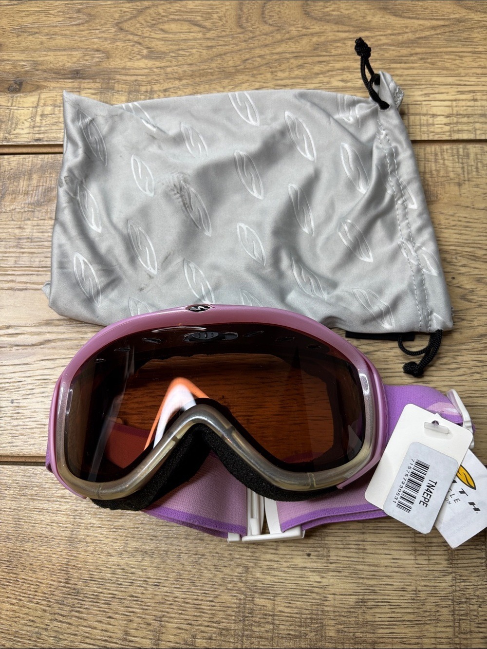 Women’s Smith Pink Purple Ski Snow Goggles with Brown Lens NWT